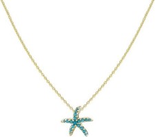 Amen Gioielli, Collana con Stella, Collana Argento 925 Donna, Dorato