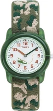 Timex Kids Elastic Watch TIME Machines 29mm Green Camo Fabric T781414E *NEW*