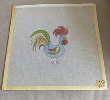 ROOSTER  Hand Painted Needlepoint Canvas 14” x 14” VIP #105 NEW