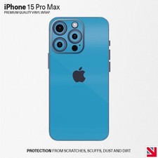 SKY BLUE Gloss iPhone 15 Pro Max Skin Decal Vinyl Sticker Wrap