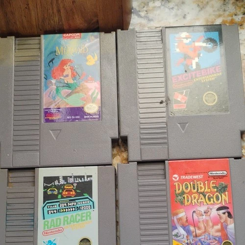 Nintendo NES Capcom Tradewest The Little Mermaid Excitebike Rad Racer Double Dr…