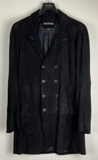 2498 John Varvatos Collection Double-Breasted Suede Leather Jacket EU48 US38