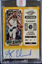 Anthony Edwards 2022-23 Contenders Optic Gold Wave Auto /10 All-Star MVP