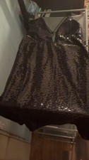 Fashion Nova Black Sequin Mini Dress