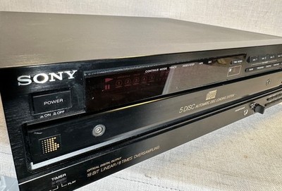 Sony CDP-C800 5 Disc CD Player Changer - WORKS!  READ - Odd cosmetic issue!