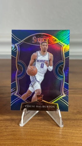 2020-21 Panini Select Concourse Tyrese Haliburton #72 Blue Prizm Rookie RC