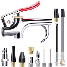 13 Pcs 2-Way Connection Air Nozzle Blow Gun Set, 1/4-Inch NPT Quick Fitting Air