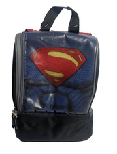 Superman Vs Batman Lunch Bag with Cape Insulated Reversible 2 Compartment