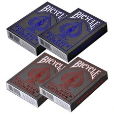 Image of 4x Bicycle MetalLuxe Foil Playing Cards - 2 Red 2 Blue Rider Back Decks USA