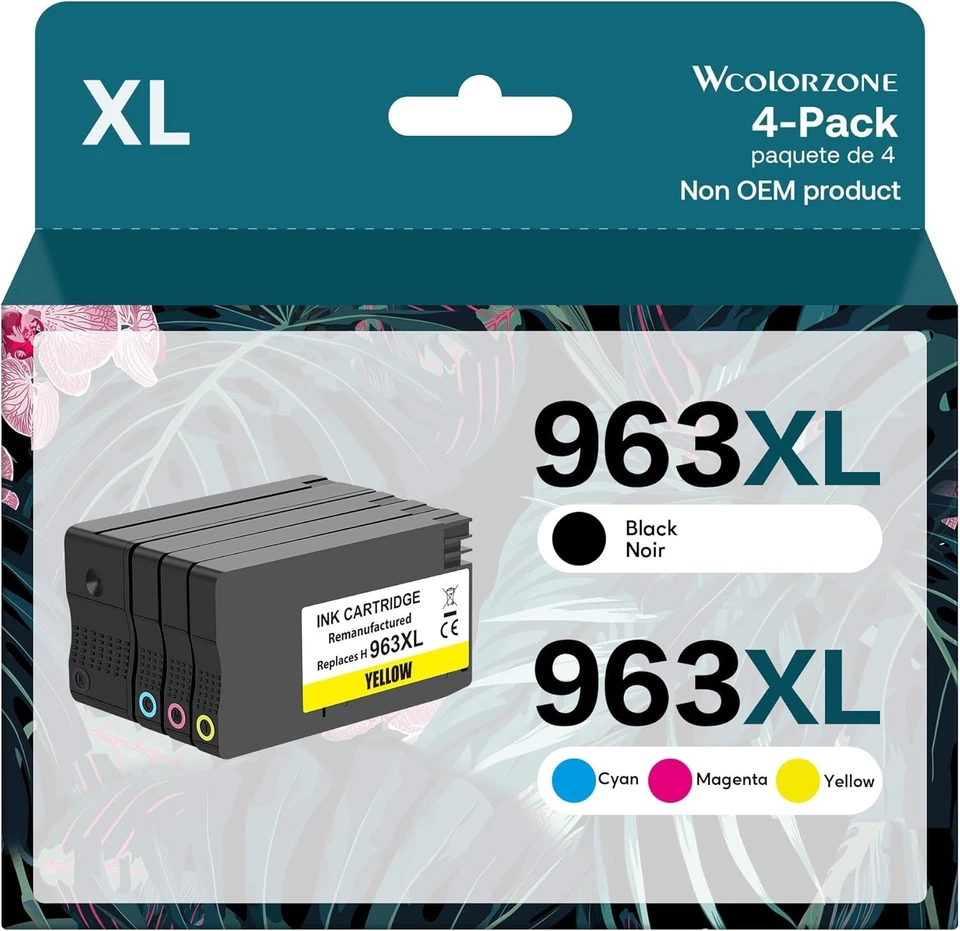 4er-Pack Tintenpatronen f. HP 963XL OfficeJet Pro 9010 9012 9014 9015 9016 9019