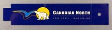 Canadian North Cabin Baggage Airline Tag Bag Luggage Label Polar Bear