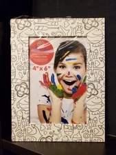 NEW COLOR JOY 4"x6" Color In Art Picture Frame Fish Beach Anchor Picture Frame