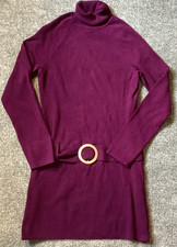 I.N.C. International Concepts Dress Womens Medium Purple Sweater Turtleneck