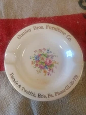Ceramic Ashtray Stanley Bros Furniture Erie PA
