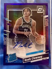 2023-24 Donruss Optic Rated Rookie Signatures Noah Clowney Purple Prizm (AU, RC)