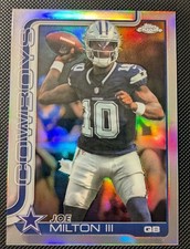 2025 Topps Chrome Football Joe Milton III Refractor #85 Cowboys