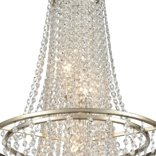Crystorama Arcadia 18"W Antique Silver Crystal Chandelier - Picture 5 of 8