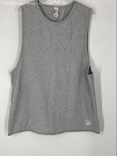 Alo Mens Gray Heather Cotton Sleeveless Activewear Pullover Tank Top Size L