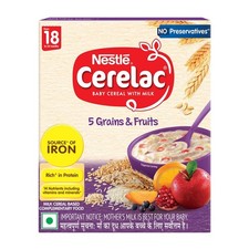 Nestle Cerelac 5 Grains Fruits Baby Cereal 300g Iron Protein 18-24 Months