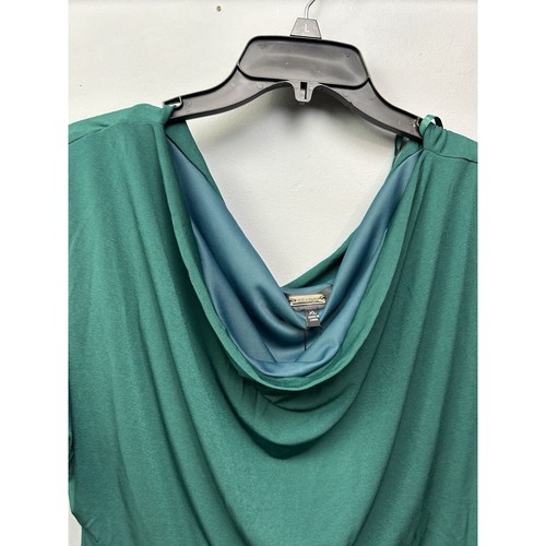 Alexia Admor Kaelyn Long Dress D3785 Womens XL Forest Green Drapey NEW - Picture 7 of 9