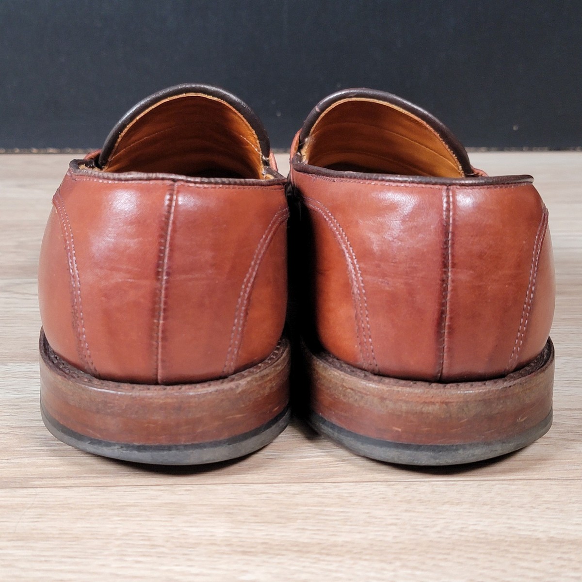 ? Allen Edmonds Foley Brown Leather Penny Loafer. Made in USA. ? Vintage Allen Edmonds Foley Brown Woven Loafers 10B - Etsy main image 4