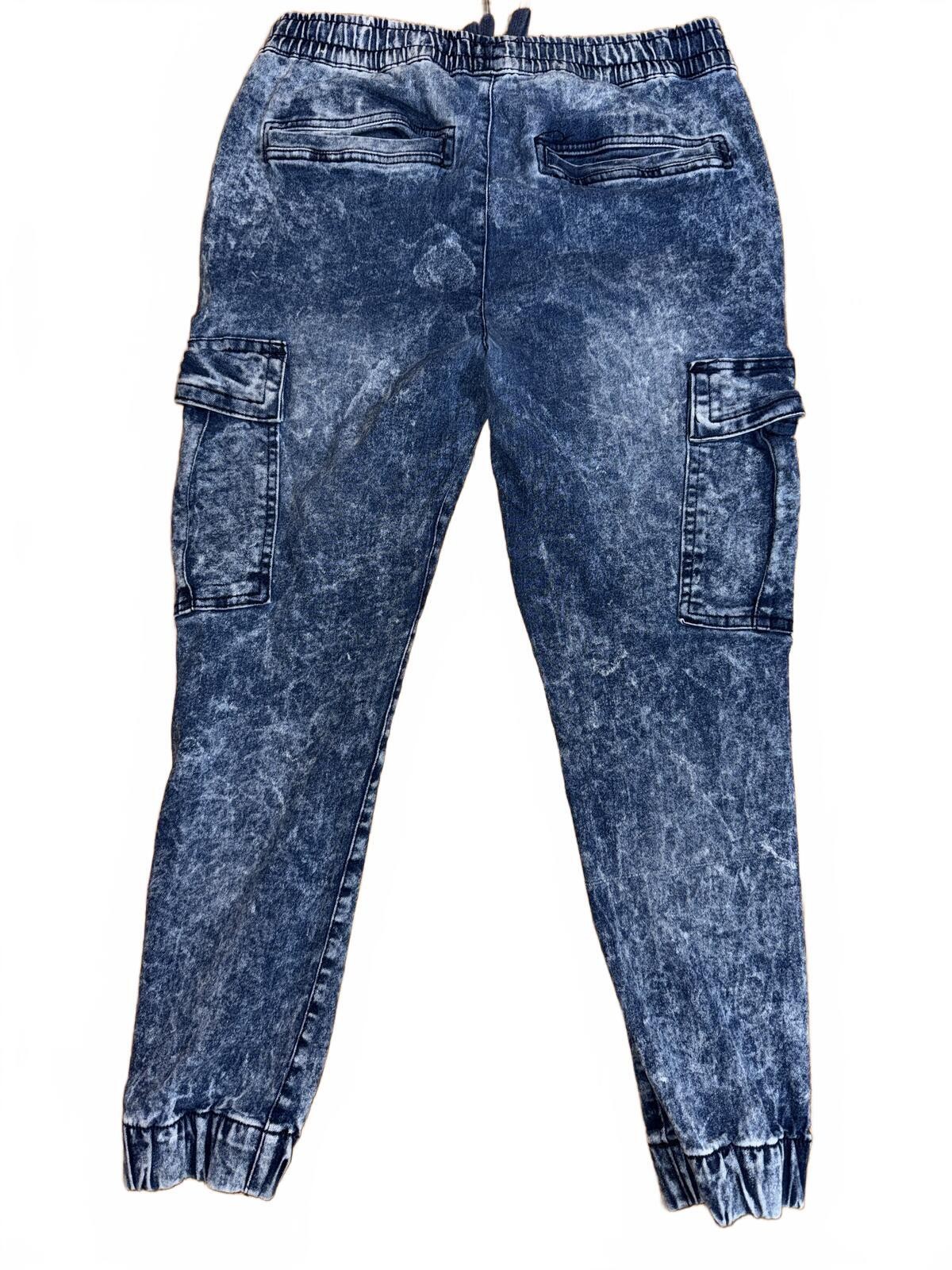 Modern Culture Men's Medium Acid Wash Cargo Jogger Pants image 2