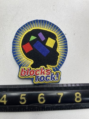 BLOCKS ROCK Embroidered Patch (STEM Learning Education) T217