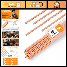30pcs Silver Brazing Rods 15 Phos Copper Alloy Flat Welding 0.050"x1/8"x10" HVA