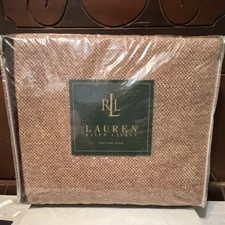 Vintage Ralph Lauren Brittany Tweed Pillow Sham King Brown/Cream 20x36 NIP