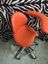 Ergonomic Saddle Stool Chair – Posture Support, Gas Lift, Chrome Base, Stylish. 