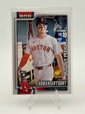 2026 Topps Series 1 Roman Anthony Dugout Peeks Rookie Insert #189 Red Sox SSP