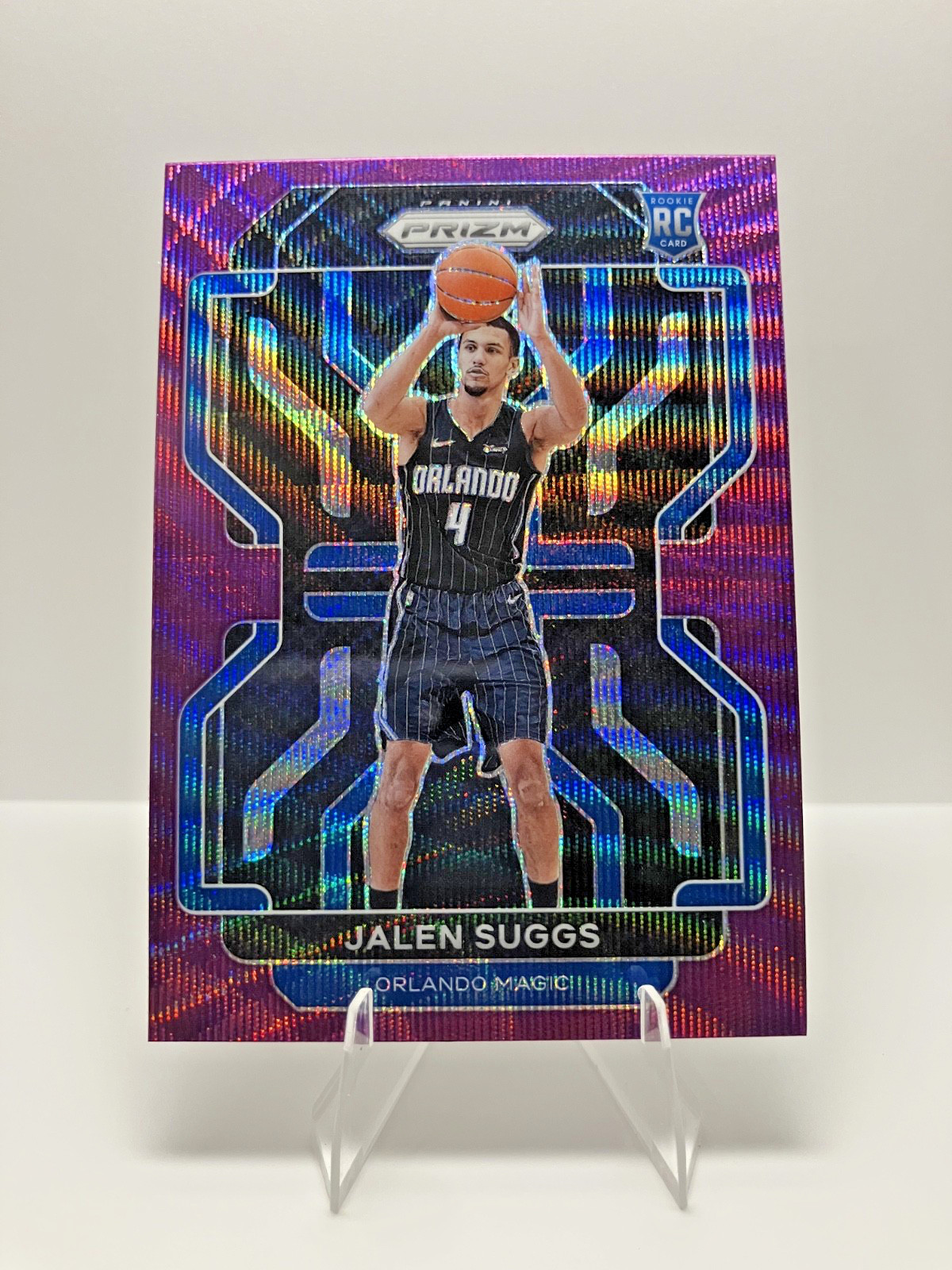2021 Panini Prizm - #314 Jalen Suggs RC - Purple Wave Prizm