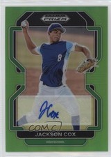 2022 Panini Prizm Draft Picks Lime Green 15/23 Jackson Cox #PDP50 Auto 1p5