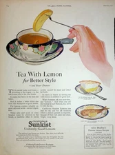 Original 1921 Vintage Print Ad: California Sunkist Uniformly Good Lemons