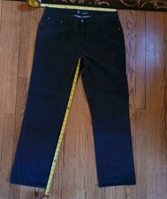 Weatherproof Straight Leg Flat Front Black Pants Mens Size Actual 34x30