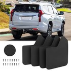 4x Carbon Wide Rally Mud Flap Splash Guard Mudguard For Mitsubishi Pajero Sport