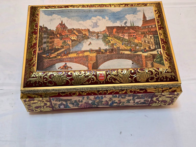 Große Lebkuchen Blechdose E. Otto Schmidt Nürnberg   Historische Stadtansichten 