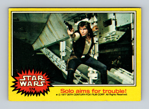1977 Topps Star Wars #174 Solo aims for trouble! — TAG (grade unconfirmed)