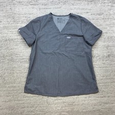 Figs Catarina Scrubs Technical Collection Shirt Top Medium Gray Medical Hospital