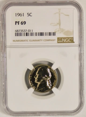 1961 Jefferson Nickel BIG GRADE! NGC Gem Proof 69