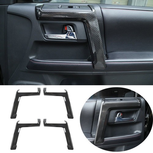 For Toyot@ 4Runner 2010-2023 Interior Door Armrest Handle Cover ABS Carbon Fiber - Bild 1 von 10
