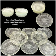 SET 8 Arcoroc France FLEUR 8” Coupe Salad Plates great shallow Pasta Bowl