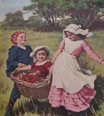 Antique 1894 HERE WE GO! A HEAVY LOAD F. Frederick Fred Morgan Color Print