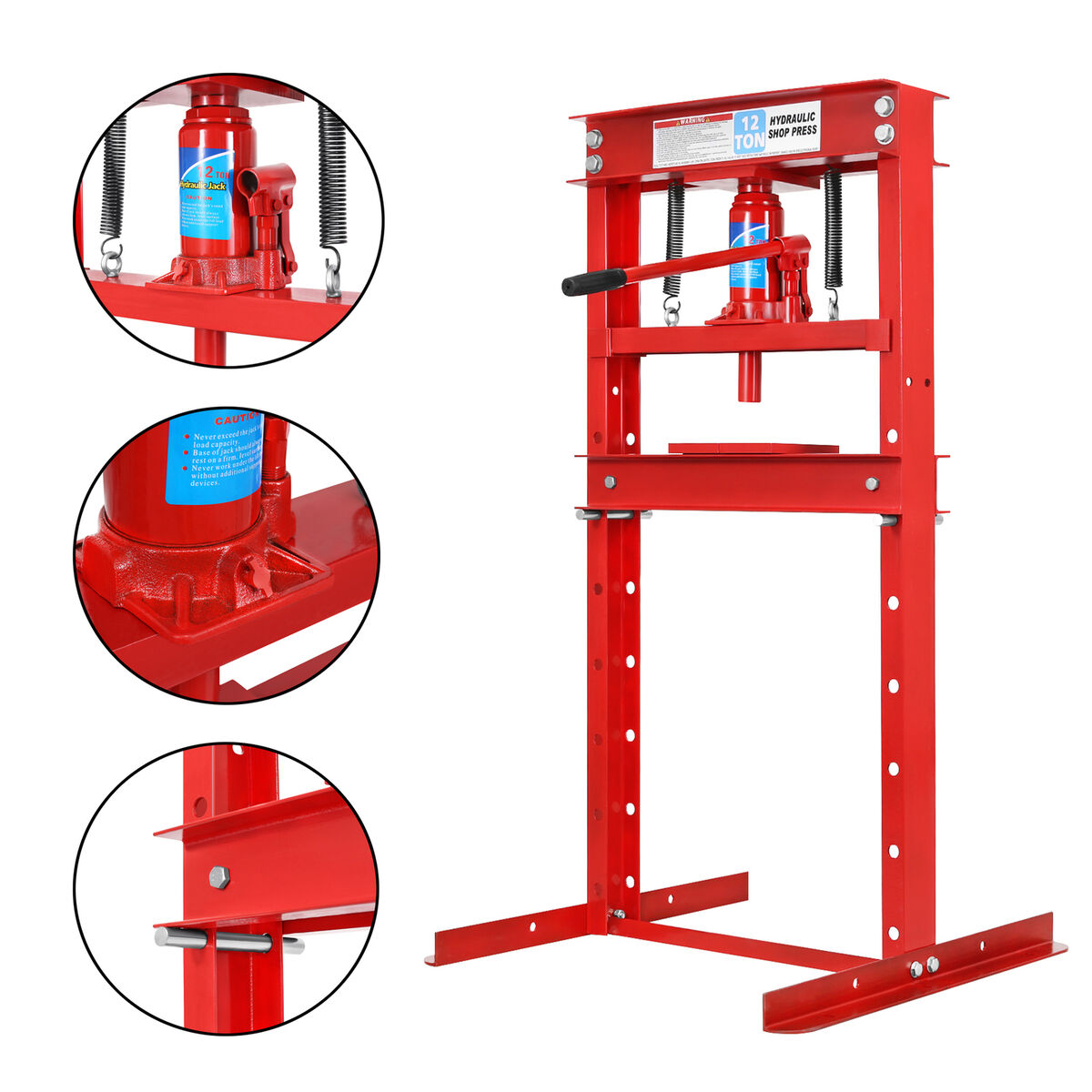 12 ton H-Frame Floor Shop Press