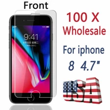 100 x Tempered Glass For Apple iPhone 6S/7/8 Plus X XS 12 13 14 15 16 17 Pro Max
