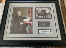 John Hancock JSA Authentic Hand Written Large Word From Letter Display Framed