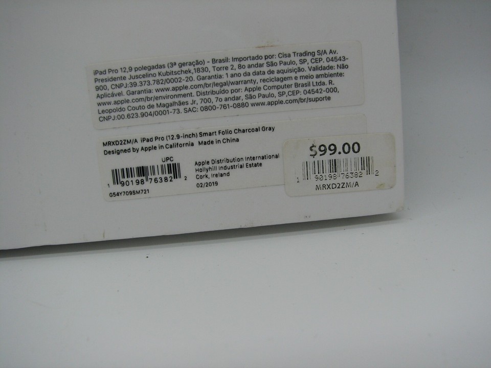 Apple Smart Folio Case for iPad Pro 3rd Generation 12.9" Charcoal Gray