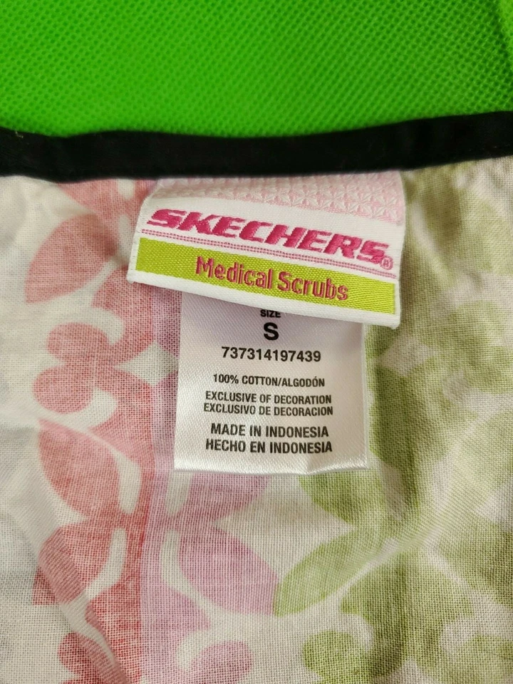 Sketchers multicolor patterned women's elastic waist scrub top size s - Image 2 of 4