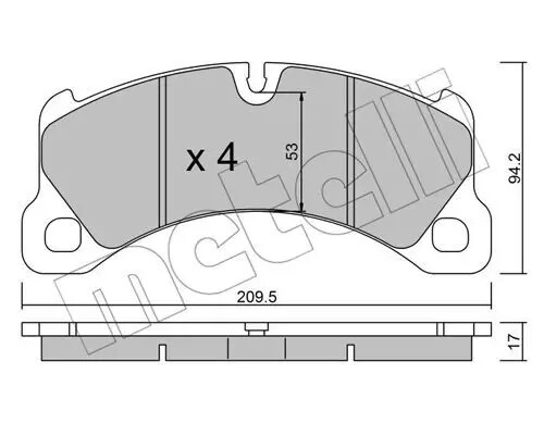 Pastiglie freno 22-0956-0 METELLI per PORSCHE CAYENNE PANAMERA