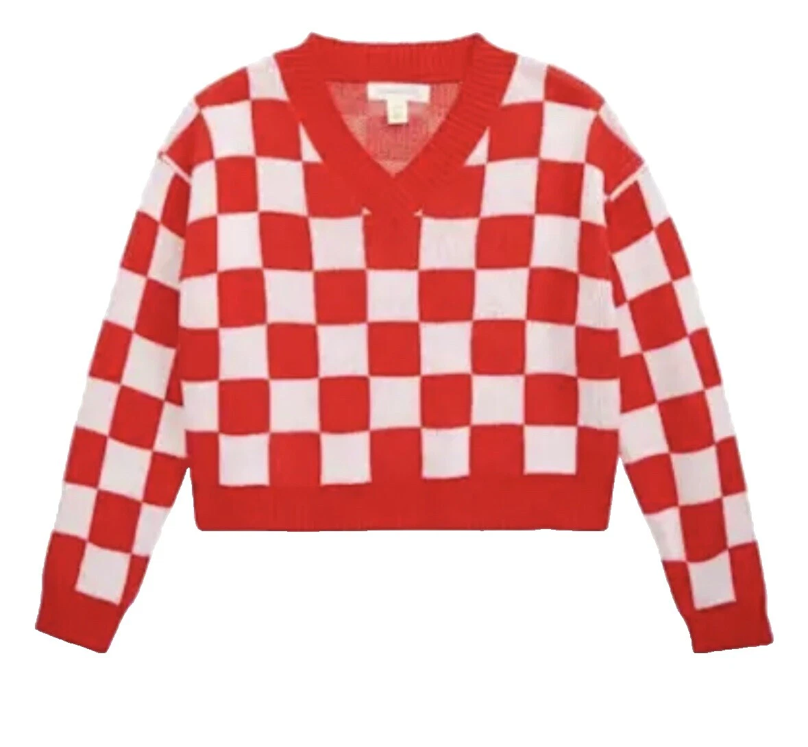 Size M White Cotton Blend Sweaters for Girls